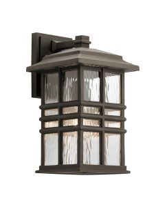 1 Light Medium Wall Lantern - Dark Brown