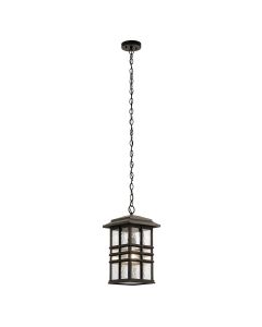 1 Light Chain Lantern - Dark Brown