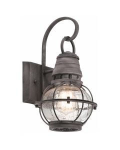 1 Light Small Wall Lantern - Weathered Zinc