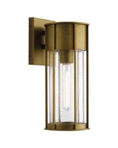 1 Light Medium Wall Lantern - Painted Natural Brass