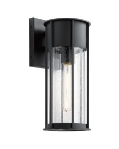 1 Light Medium Wall Lantern - Textured Black