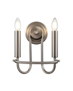 2 Light Wall Light - Brushed Nickel