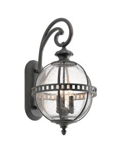 3 Light Wall Lantern - Grey/Gold