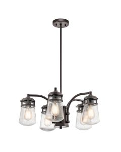 5 Light Outdoor Chandelier - Grey Bronze