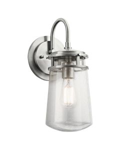 1 Light Medium Wall Lantern - Brushed Aluminium - Brushed Aluminum