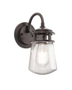 1 Light Small Wall Lantern - Grey Bronze