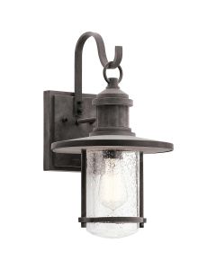 1 Light Large Wall Lantern - Weathered Zinc