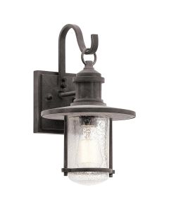 1 Light Medium Wall Lantern - Weathered Zinc