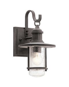 1 Light Small Wall Lantern - Weathered Zinc