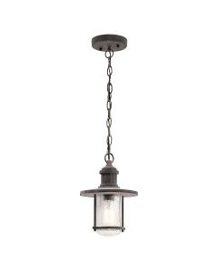 1 Light Chain Lantern - Weathered Zinc