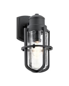 1 Light Medium Wall Lantern - Textured Black