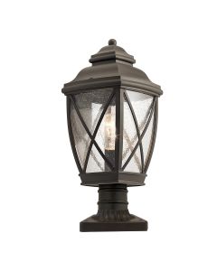 1 Light Medium Pedestal - Dark Brown