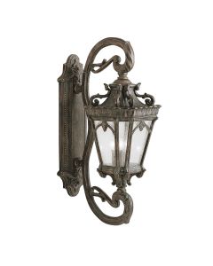 4 Light Grand Wall Lantern - Grey/Gold