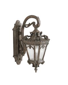 2 Light Large Wall Lantern - Grey/Gold