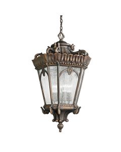 1 Light Medium Chain Lantern - Grey/Gold