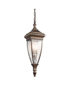 2 Light Chain Lantern - Old Painted Bronze