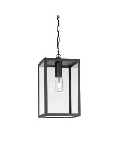 1 Light Chain Lantern - Textured Black