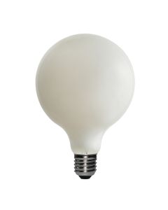 Large White Globe LED E27 Lamp - White Glass