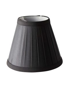 Pleated Black Candle Clip Shade - Black