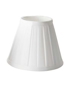 Pleated White Candle Clip Shade - White