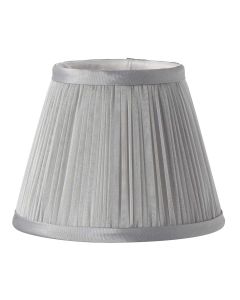 Mushroom Pleated Grey Chiffon Candle Clip Shade - Grey