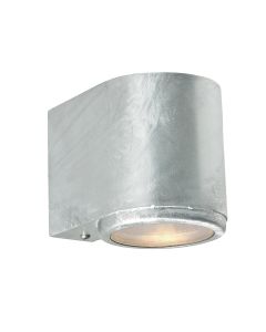 1 Light Down Wall Light - Galvanised