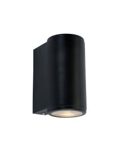 2 Light Up/Down Wall Light - Textured Black