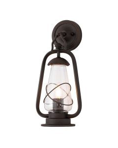 1 Light Wall Lantern - Black/Gold