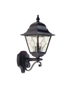 1 Light Up Wall Lantern - Textured Black