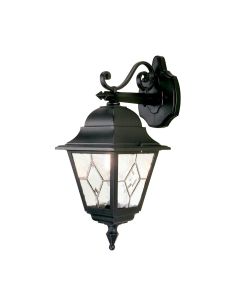 1 Light Down Wall Lantern - Textured Black