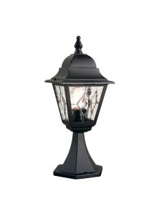 1 Light Pedestal Lantern - Textured Black