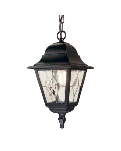 1 Light Chain Lantern - Textured Black