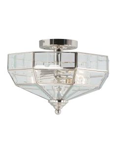 2 Light Semi-Flush - Polished Nickel