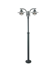 2 Light Lamp Post - Textured Black