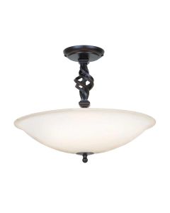 3 Light Semi-Flush - Black