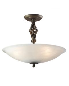 3 Light Semi-Flush - Black/Gold