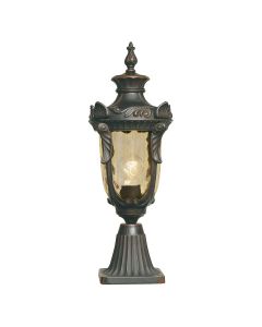 1 Light Medium Pedestal - Old Bronze