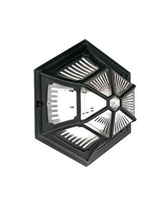 1 Light Ceiling Flush - Textured Black