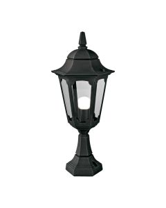 1 Light Pedestal Lantern - Textured Black