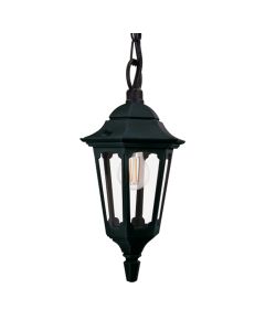 1 Light Chain Lantern - Textured Black