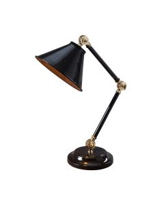 1 Light Mini Table Lamp - Black/Polished Brass