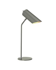 1 Light Table Lamp - Dark Grey/Polished Nickel