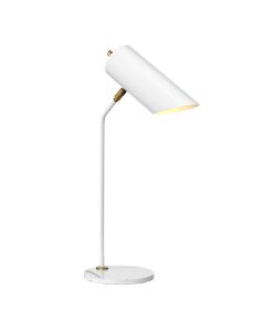 1 Light Table Lamp - White/Aged Brass