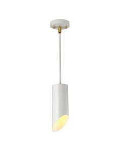 1 Light Pendant - White Aged Brass - White / Aged Brass