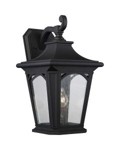 1 Light Large Wall Lantern - Satin Black