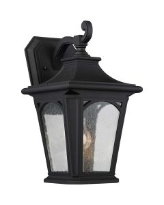 1 Light Medium Wall Lantern - Satin Black