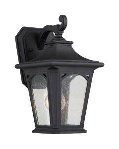 1 Light Small Wall Lantern - Satin Black