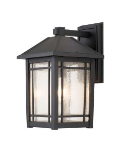 1 Light Large Wall Lantern - Textured Black