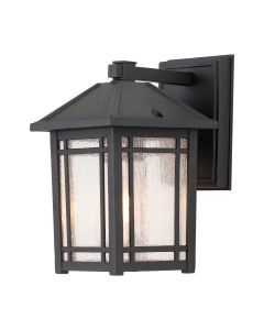 1 Light Small Wall Lantern - Textured Black