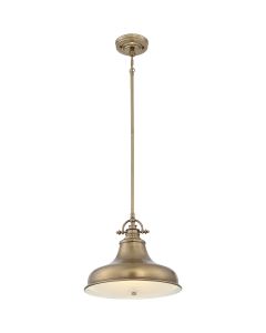 1 Light Medium Pendant - Aged Brass